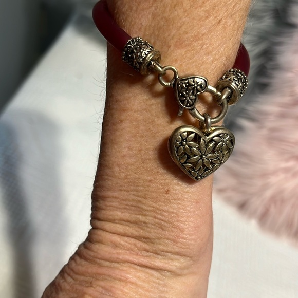 Heart bracelet silver red - Picture 6 of 13